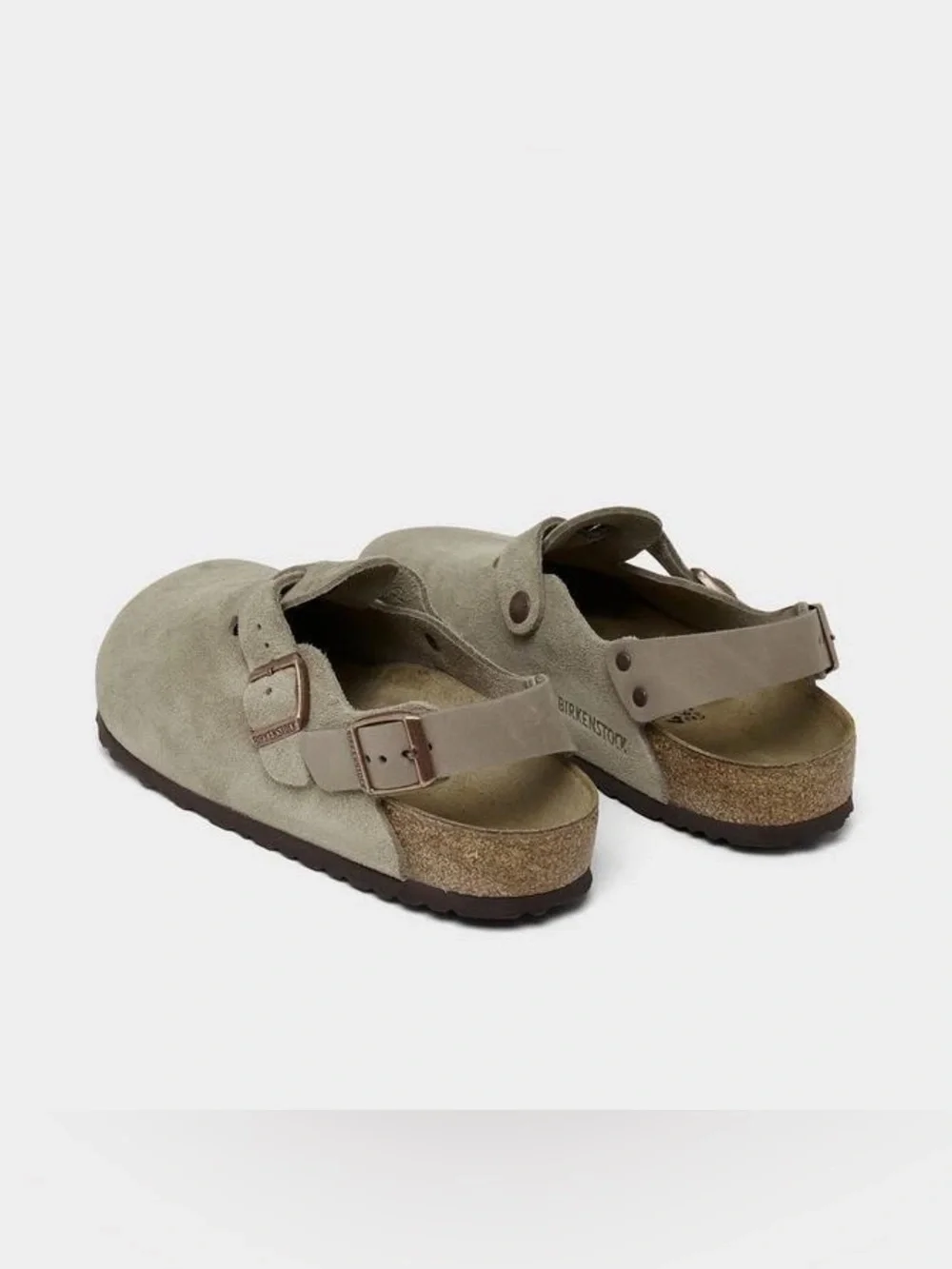 Men's Birkenstock Tokio Suede Leather Clogs Taupe 1028287 - Picture 4 of 4